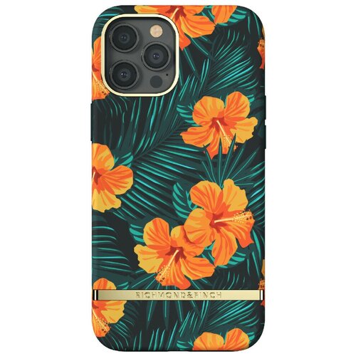 фото Чехол richmond & finch ss21 для iphone 12/12 pro, цвет зеленый/оранжевый (orange hibiscus) (r44963)