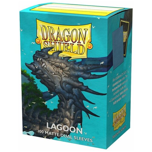 Протекторы для карт стандартного размера Dragon Shield - Dual Matte Lagoon (100шт. в упаковке)