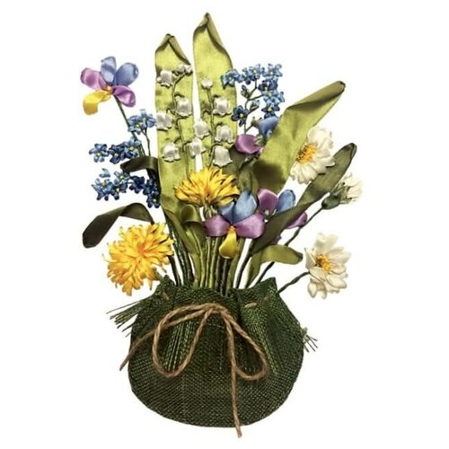 Набор для вышивания лентами Лесной букет VL011, 20x30 см см.