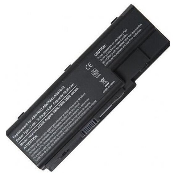 Аккумулятор для ноутбука ROCKNPARTS для Acer Aspire 5520 5230 5710 5720 5920 6530 6930 7230 7520 7540 7520 7720 8920 5200mAh 14.8V