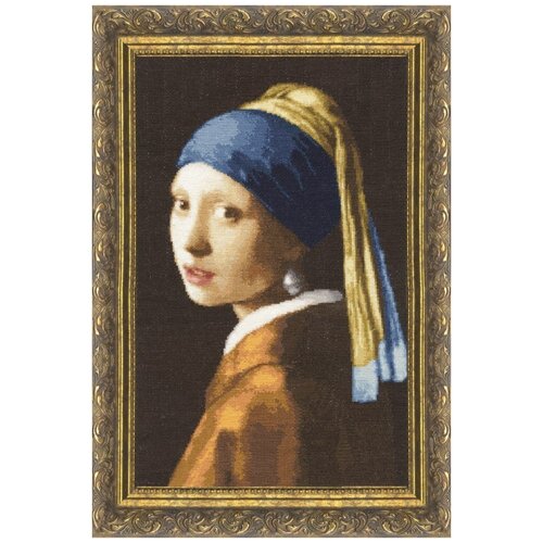 фото Набор для вышивания "золотое руно" мк-021 девушка с жемчужной сережкой