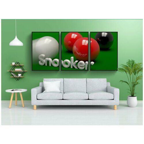 фото Набор модулных постеров для интерьера "снукер, виды спорта, мячи" 60x90 см. в тубусе, без рамки lotsprints