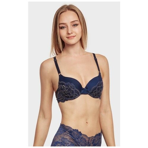 Бюстгальтер с мягкой чашкой, дублированной хлопком 6C, черный