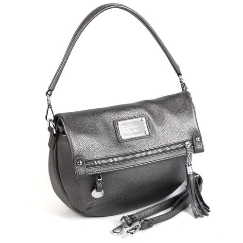 фото Женская кожаная сумка d-1846 сильвер decoratta