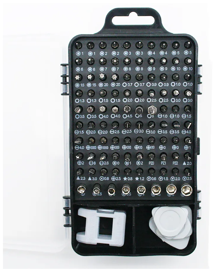 Универсальный многофункциональный набор отверток и бит, для точных работ с электроникой 114 шт в 1 в боксе. - фотография № 4