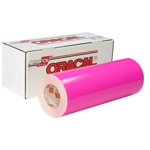 Пленка виниловая самоклеящаяся Oracal 6510 (Оракал 6510) / флуоресцентная / 1х 1м /цвет 046: розовый