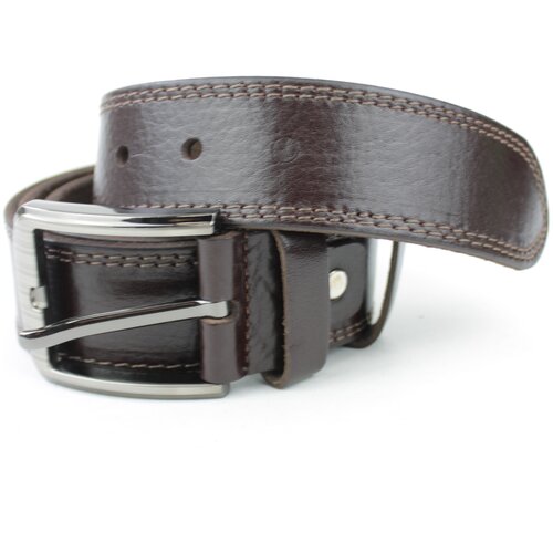 фото Кожаный мужской ремень, 123 см, коричневый ringgoldi