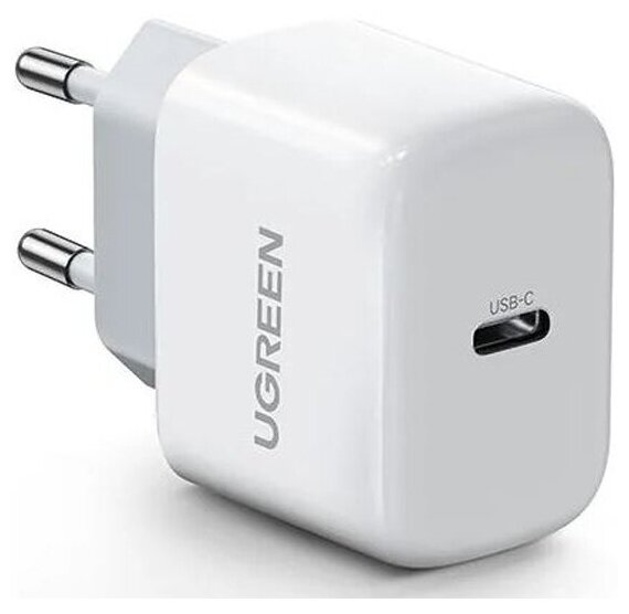 Сетевое зарядное устройство Ugreen CD241 Mini USB-C 20 Вт, белый