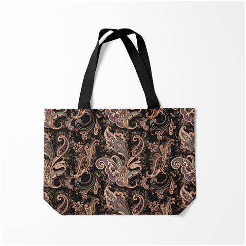 фото Сумка-шоппер / 46х35 см / популярные иллюстрации / узоры цветочный орнамент burnettie