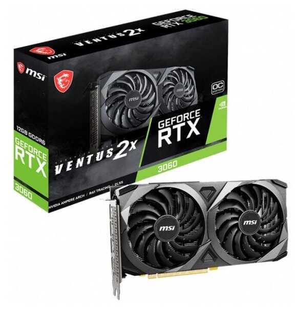 Видеокарта MSI Видеокарта MSI GeForce RTX 3060 Ventus 2X 12G OC RU