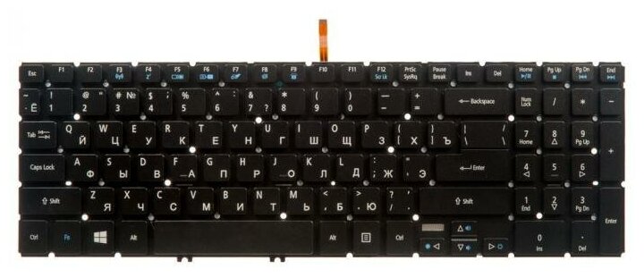 Клавиатура (keyboard) для ноутбука Acer TravelMate P658-M, P658-MG, черная с подсветкой