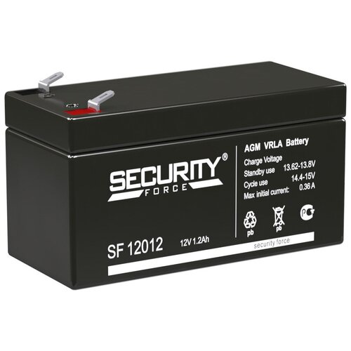 Аккумулятор Security Force 12012 (12В 1.2 Ач) AGM