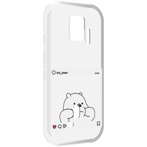Чехол MyPads ледяной-медведь для ZTE Nubia Red Magic 7S Pro задняя-панель-накладка-бампер