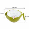 Фото #10 Дуршлаг-корзина для мытья фруктов и овощей Drain Basket/KP-401/с двойным дном/зеленый