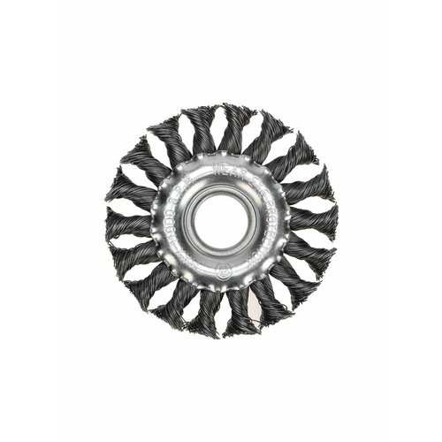 Щетка дисковая для УШМ, крученая сталь , 100мм, отв. 22,23мм
