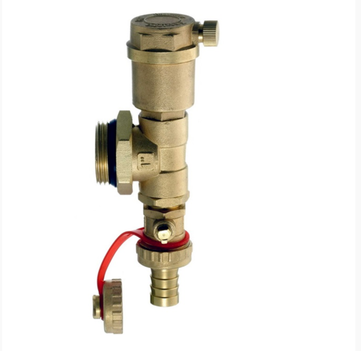 фото Торцевая секция Danfoss FHF-EA с автоматическим воздухоотводчиком и сливным краном 088U0785