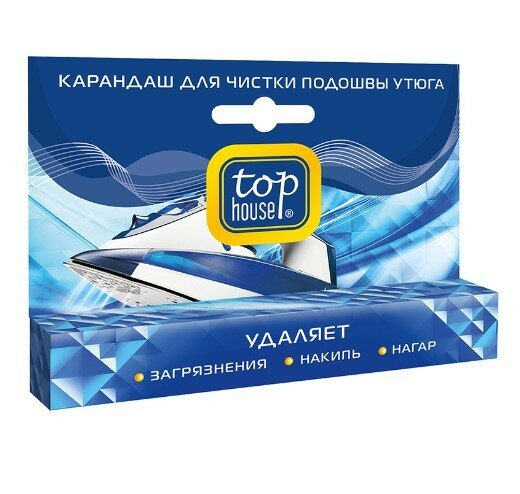 Набор из 3 штук Карандаш для чистки подошвы утюга Top House 32г