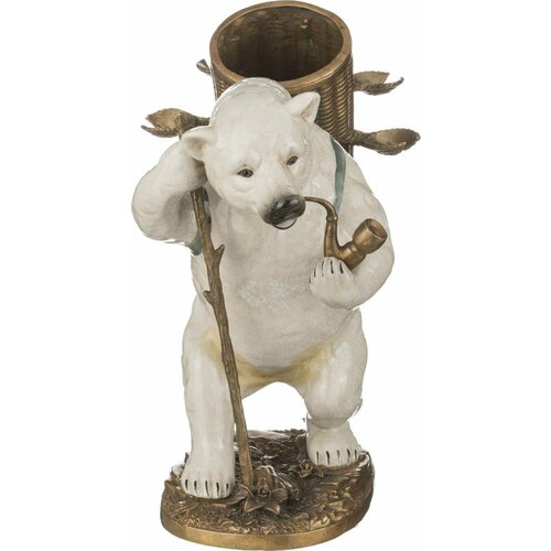 Изделие декоративное "медведь с трубкой" 49*18 см Lefard (140822)
