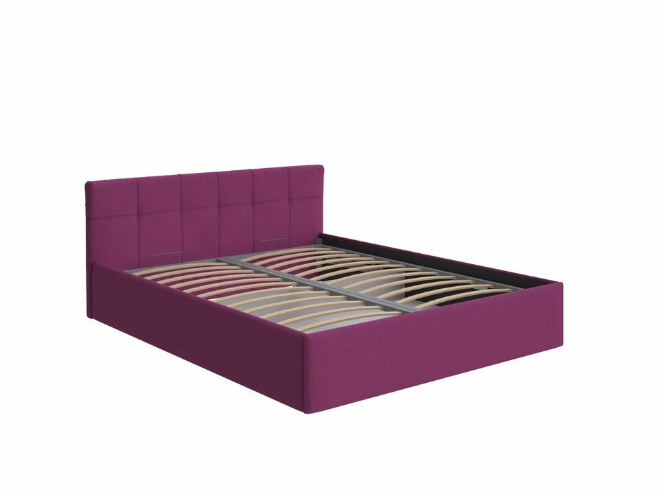PROxSON Кровать Domo с бельевым ящиком (Ткань: Рогожка Savana Berry (фиолетовый)) 90x200