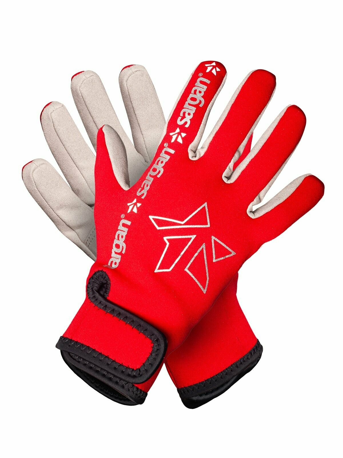 Неопреновые перчатки Sargan Агидель 1.5 мм для подводной охоты и водного спорта размер L красный