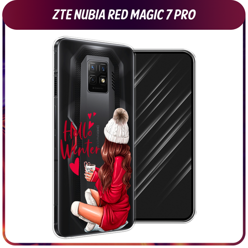 Силиконовый чехол на ZTE Nubia Red Magic 7 Pro / ЗТЕ Нубиа Ред Меджик 7 Про Hello winter, прозрачный силиконовый чехол на zte nubia red magic 7 pro зте нубиа ред меджик 7 про dream бесконечность