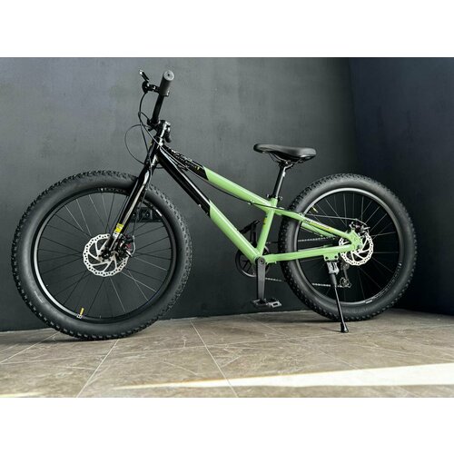 Велосипед Time Try ТT2927s 24 Алюминиевая рама 11 Подростковый Детский Для активного отдыха черно-зеленый 23300₽