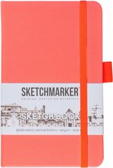 Sketchmarker 23148051SM Блокнот для зарисовок sketchmarker, 140 г/м2, 9*14 см, 80 л, твердая обложка, неоновый коралл