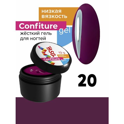 Жёсткий гель Confiture низкой вязкости для наращивания и жёсткого укрепления ногтей. Идеально подходит для всех быстрых техник наращивания и укрепления натуральных ногтей любой длины. Гель обладает повышенной жесткостью и прочностью в тонком слое, что позволяет создавать максимально жёсткие, прочные и тонкие ногти! За счёт свой низкой (жидкой) вязкости (консистенции) гель удивительно быстро и легко разравнивается, поэтому он идеально подойдёт для скоростных мастеров, экономящих время в работе. Уникальность геля в том, что при своей низкой вязкости он не растекается на ногте! Держит форму как в выравнивании, так и в наращивании. Гель обладает высокой пигментацией, сравнимой по плотности с гель-лаками! Гель подходит для работы с любой длиной, не даёт усадки материала и отслоек в носке!