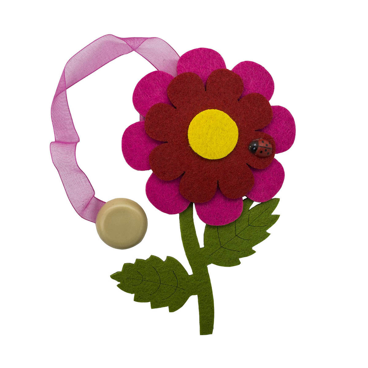 Клипса-магнит из фетра для штор 'цветок' Astra&Craft, 0368-0217, 2 шт (упак), C312/C171
