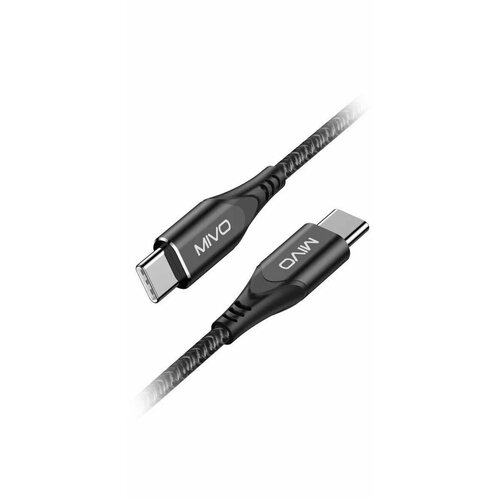 Кабель Mivo MX-11T 3A 60W Type-C-Type-C 2m черный