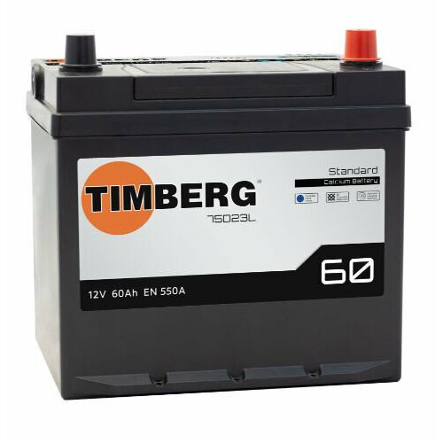 Аккумулятор автомобильный Timberg STANDARD TS600J 6СТ-60VL обр. 230x172x225