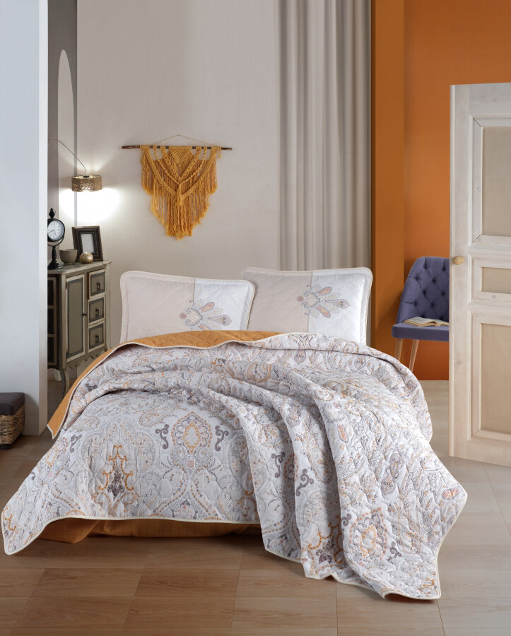 KARVEN Одеяло-покрывало Aramis цвет: горчичный (180х240 см)