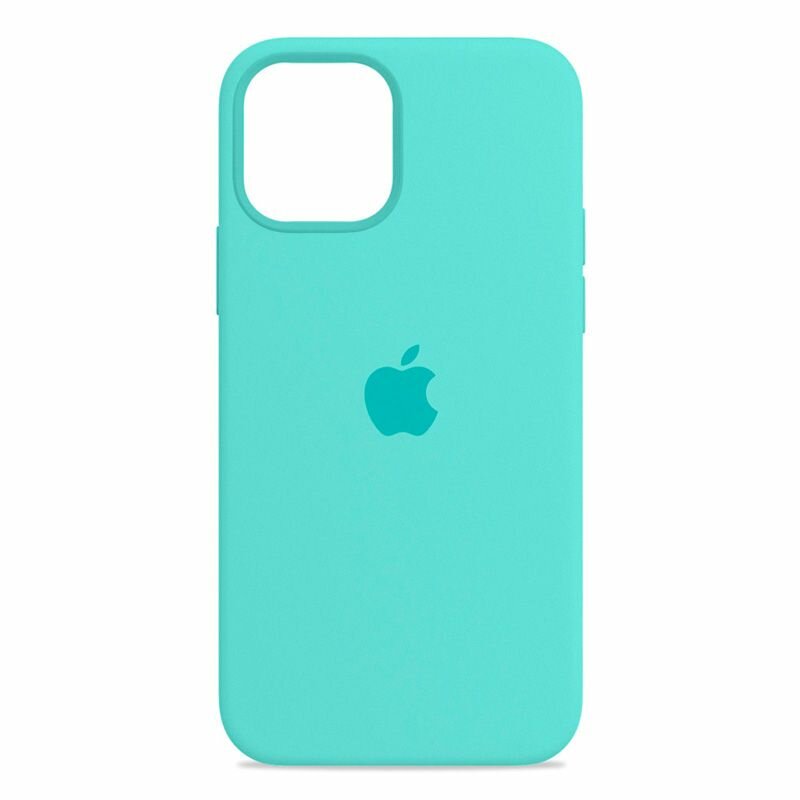 Силиконовый чехол (Silicone case) для iPhone 12 / 12 Pro бирюзовый