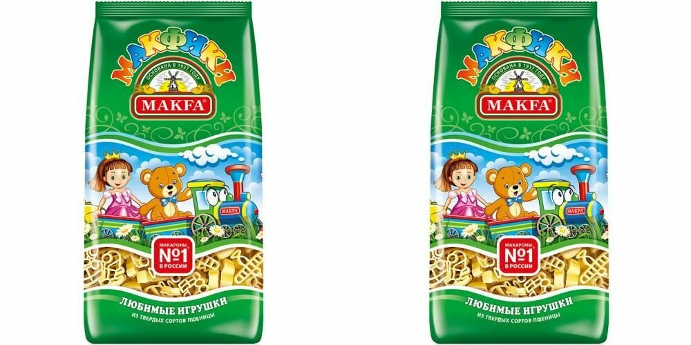 Makfa Макаронные изделия Макфики Любимые игрушки, 250 г, 2 уп