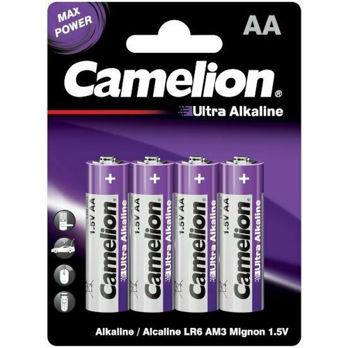 Батарейка Camelion Ultra LR6-BP4UT (AA, Alkaline, 4 шт) (14984)
