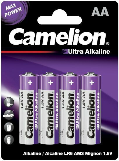 Батарейка Camelion Ultra LR6-BP4UT (AA Alkaline 4 шт) (14984)