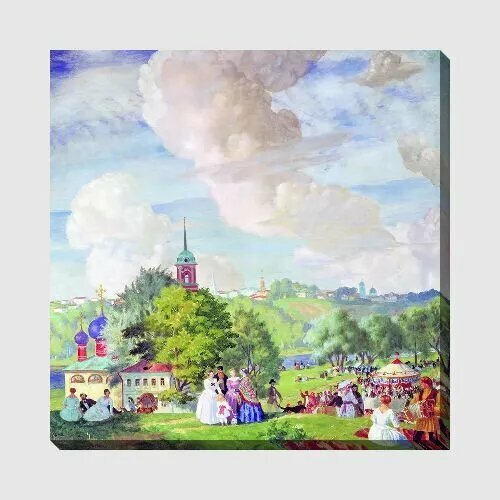 Картина на холсте Летний пейзаж Кустодиев Борис 4040 см 1430₽