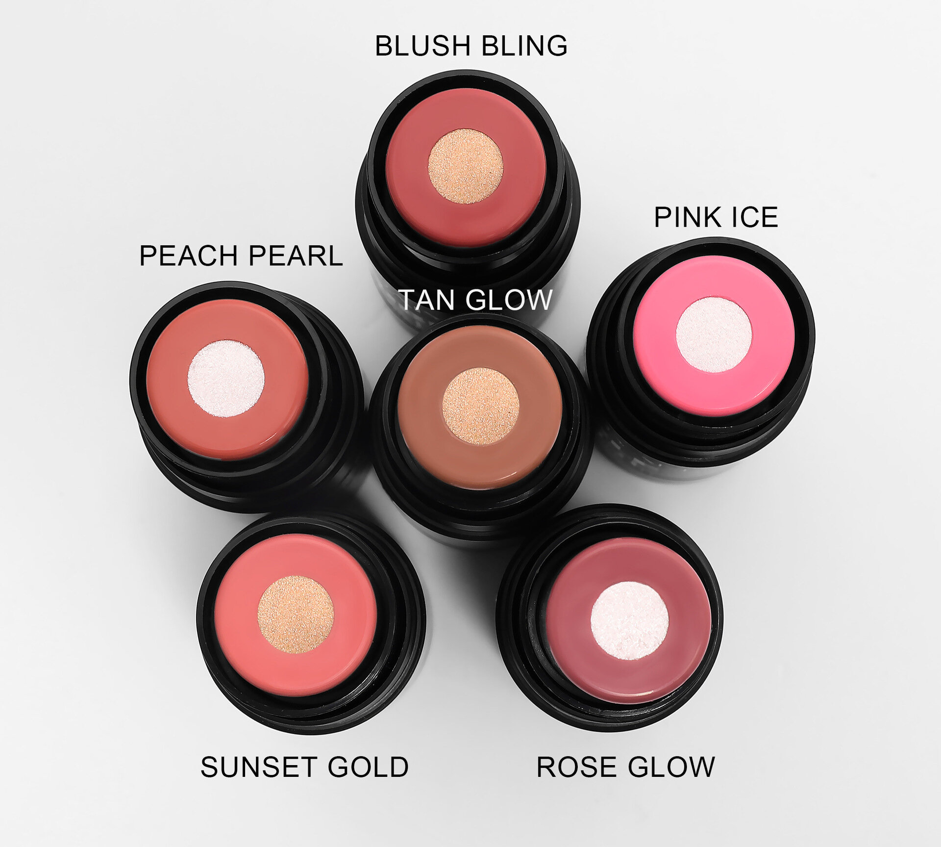 Румяна HANDAIYAN, кремовая текстура, сатиновый финиш, светоотражающие, стик — фото 1