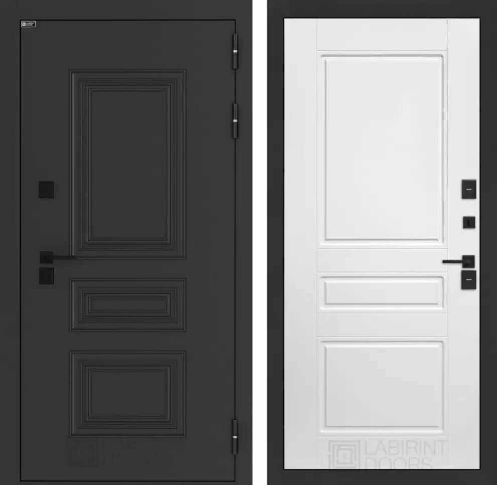 фото Входная дверь Аляска лайт с внутренней панелью 03 белый софт, размер по коробке 960х2050, левая