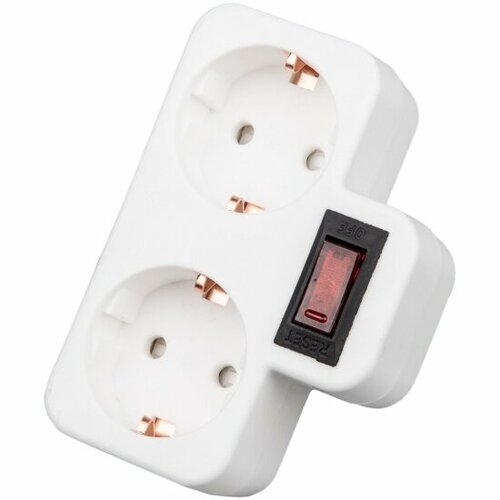 Разветвитель сетевой с выключателем Uniel S-GES2-16PB WHITE 490₽