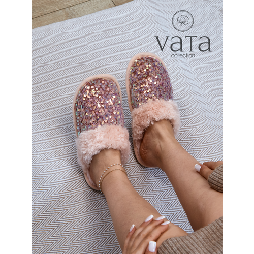 фото Тапочки vata collection, размер 40-41, розовый