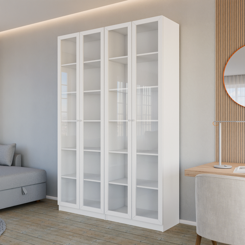 Изображение товара Шкаф витрина Мадлен ЛДСП Белый | Фасады рамка Белый