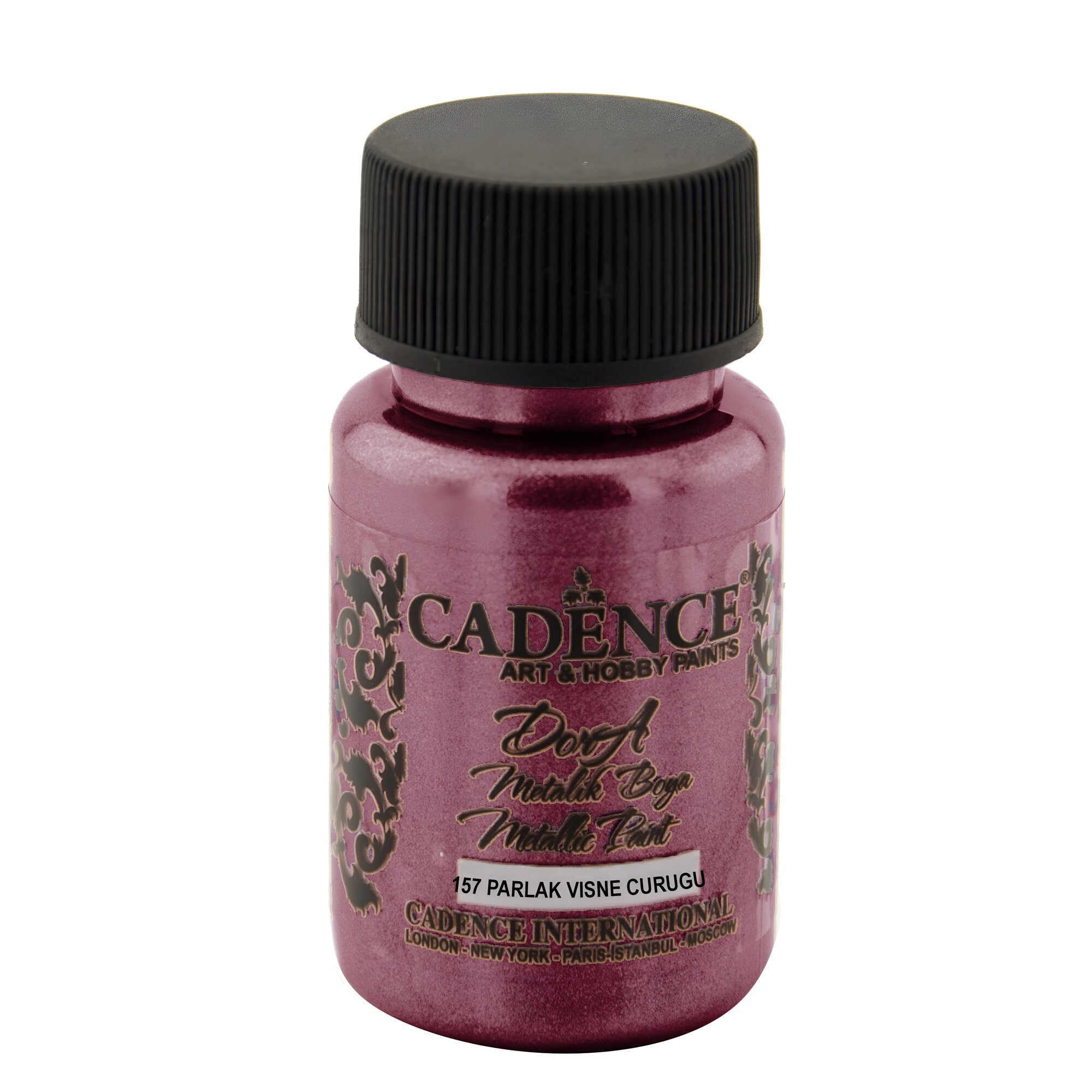Акриловая краска Cadence Dora Metallic Paint, 50 ml. Bright Maroon-157