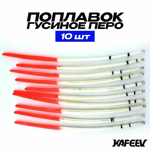 Поплавок для рыбалки Перо Гусиное, комплект 10 шт, 18 см, 1 гр