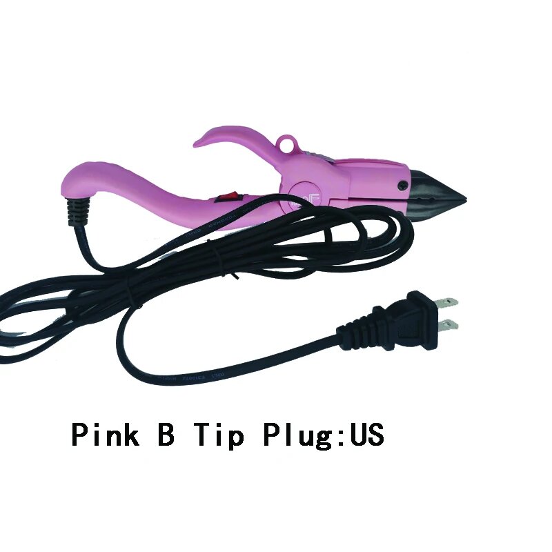 JIKAI Утюжок для наращивания волос с кератином GH-HC608, pinK US plug B