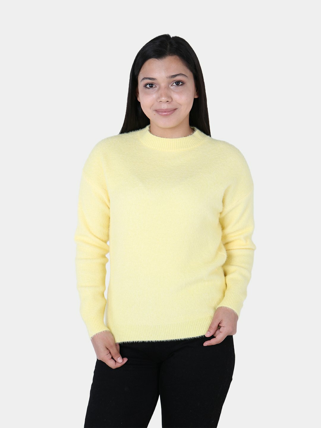 Свитер размер One Size, , светло-желтый