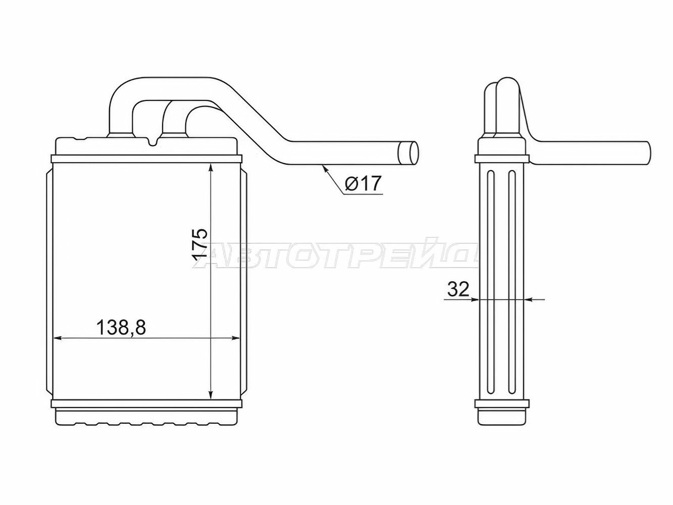 Радиатор отопителя салона, печки для Мазда T2600 арт STMZ973950 SAT