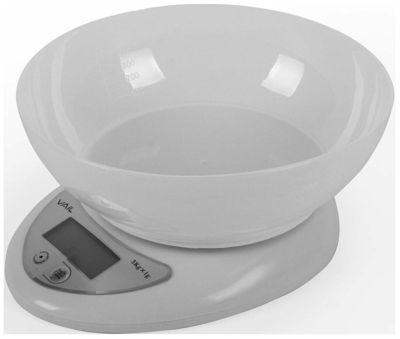 Весы кухонные электронные с чашей VAIL VL-5809, 5 кг