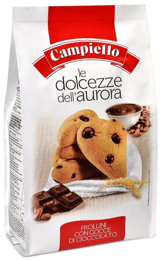 Печенье Campiello Buongiorno с кусочками шоколада 350 г (Италия) - фотография № 1