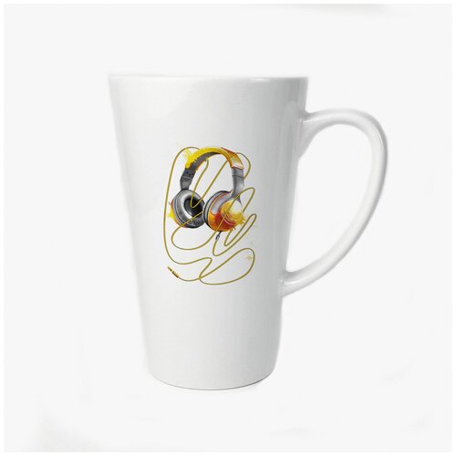 Большая конусная кружка CoolPodarok Наушники aux 41600₽